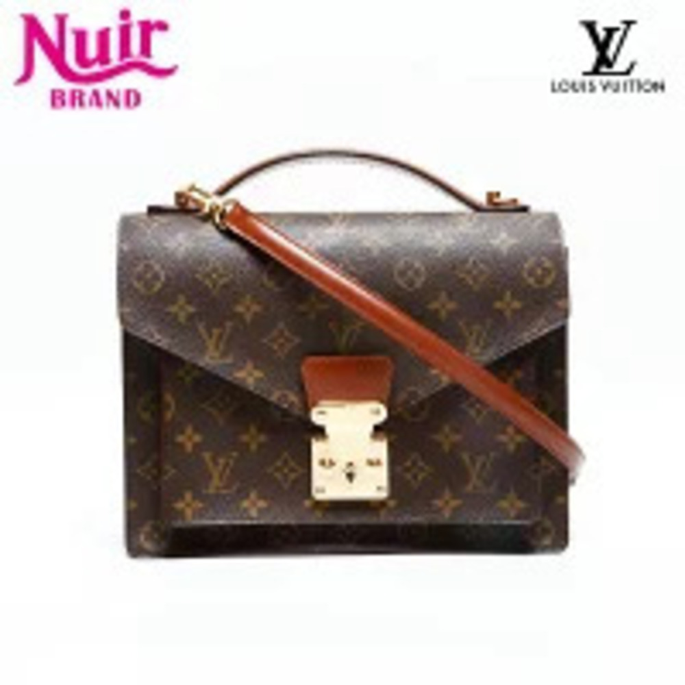 Louis Vuitton Monogram Monceau Shoulder Bag Brown
